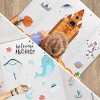 Chell 36" x 48" Large Trifold Poster Board, 4 Pack, White Corrugated Project Boards for Science Fair, School Projects, Event Displays and Business Presentations