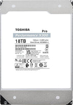 Toshiba X300 PRO 18TB High Workload Performance for Creative Professionals 3.5-Inch Internal Hard Drive – Up to 300 TB/Year Workload Rate CMR SATA 6 GB/s 7200 RPM 512 MB Cache - HDWR51JXZSTB