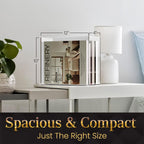 File Organizer for Desk - This Acrylic Storage Box is great for Office Organization - Its Modern Acrylic Magazine Holder makes a Great Gift for Home/Work Space