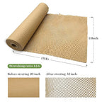 Honeycomb Packing Paper, 15" x 131' Packing Paper Substitute Alternative for Bubble Cushioning Wrap for Moving Shipping Packaging, Recyclable Moving Supplies Bubble Packing Wrap Protective Roll