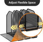Desk File Organizer, Adjustable 5 Sections Upright Desktop Organizer File Sorter, Sturdy Metal Mesh Vertical Bookshelf File Holder Workspace Accessories for Home,School,Office Classroom,Black