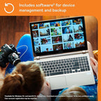 WD 5TB My Passport Portable Hard Drive, Works with USB-C and USB-A, Windows PC, Mac, Chromebook, Gaming Consoles, and Mobile Devices, Backup Software and Password Protection - WDBRMD0050BGY-WESN