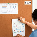 Pinboard Enclosed Bulletin Board 36 x 24 Inch Lockable Cork Noticeboard for School Office, Wall Display Case with Lock (Cork Board)