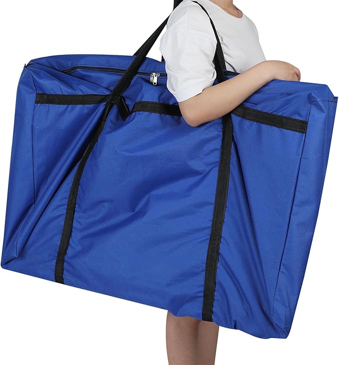 Paterr Trifold Poster Board with Storage Bag, Hook and Loop Fabric, Foldable 3 Panel Presentation Board for Science Fair and Exhibitions(Blue,72 x 36 Inch)