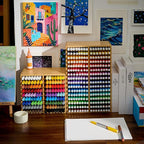 MEEDEN Bamboo Marker Holder Organizer: Holds 126 Pens with 18 Compartments- Art Supply Storage & Holder for Alcohol Markers，Pens，Pencils