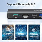USB C Hub Adapter for MacBook Pro Air 2025-2016 Docking Station for MacBook M4 M3 M2 M1 USB C to HDMI Mac Accessories Multiport Dongle with 4K HDMI USB 3.0 SD TF Thunderbolt 3 USB-C Port Type C