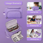 Large Pencil Pouch,Pencil Case Aesthetic,Zipper Pencil Box For Girls Back To School Supplies Emergency Bag Makeup Bag (Purple)