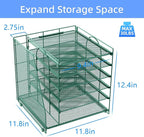 gianotter Desk Organizers and Accessories, 6-Tier Paper Organizer with Magazine rack, File Organizer for Desk, Office Accessories & Workspace (Green)