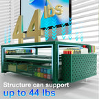 gianotter Desk Organizers and Accessories, Monitor Stand with Drawer and 2 Pen Holder, Desktop Organizer Suitable for Offices and Dormitories (Green)