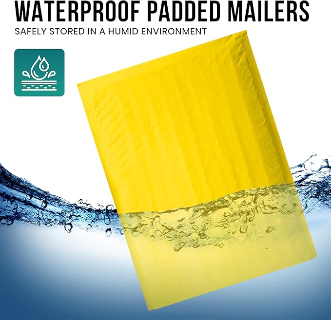 Levex - #2 8.5" x 12" [10 Pack] Yellow Poly Bubble Mailers, Padded Envelope Mailers, Packing Envelope & Mailing Bags for Shipping