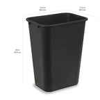 Amazon Basics Trash Can, Rectangular Commercial Office Wastebasket, 10 Gallon (Pack Of 1), Black (Previously AmazonCommercial brand)