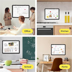 VUSIGN Monthly Dry Erase Calendar Whiteboard for Wall, 16" X 12" Double-Sided Board, Hanging Whiteboard Dry Erase for Office, Desk, Kitchen, Dorm, Black