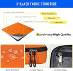 ECHSRT Big Pencil Case, Aesthetic Portable Zipper Pencil Bag with Hidden Pocket, Special Pouch for Men Women Adults, Stationery Organizer Pen Cases for Office Travel, Orange