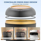 Pukomc Smart Sensor Wastebasket, Convenient and Hygienic Easy to Use, Technology Sensor Waterproof Wastebasket Plastic Trash can for Kitchen, Bathroom, Bedroom, Living Room, Office and Outdoor Black