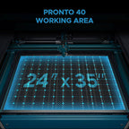 OMTech Pronto 90W CO2 Laser Engraver & Cutter with Water Chiller – 35"x24" Workspace, 1,000mm/s Speed, Autofocus, Air Assist, 2-Way Pass, for Wood, Acrylic & More