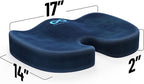 Everlasting Comfort Doctor Recommended Memory Foam Seat Cushion for Office Chairs & Car Seat - Ergonomic Office Desk Accessories for Tailbone Pain Relief, Sciatica & Back Support