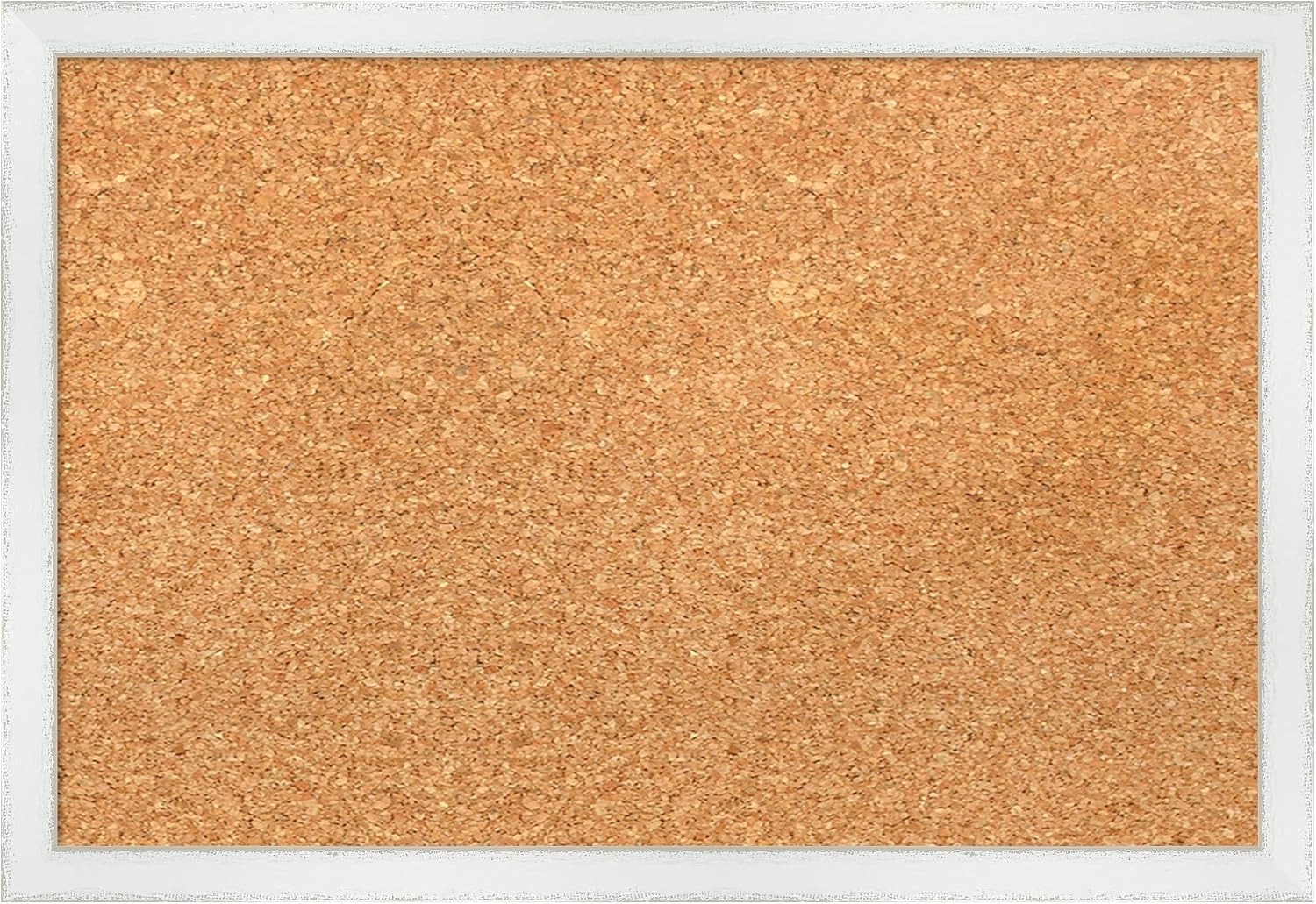 Amanti Art Natural Cork Board for Wall, 13x19 Vision Board with White Frame, Small Corkboard Office Decor for Home Organization, Country Rustic Corkboard Pinboard to Display Items for Home
