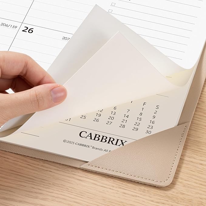 Large Desk Calendar 2025-2026 with Desktop Mat, Cabbrix Desk Pad Calendar 22 x 17 Inch Runs From July 2025 to December 2026 for Home Office and School, Leaf