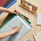 Geyee 100 Pcs Clasp Manilla Envelopes 9 x 12 Inch Gummed Colored Envelopes for Storing or Mailing for Home Office Business Supplies(Retro Color)