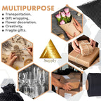 Black Honeycomb Packing Paper for Moving Breakables, 15 Inch x 100 Feet. Fragile Shipping Supplies. Perforated Packing Materials for Fragile Items. Moving Paper Wrap. Eco Friendly Packaging