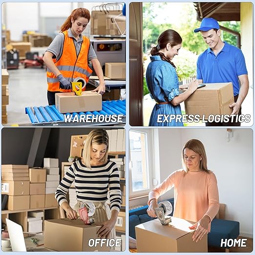 36 Rolls Clear Packaging Tape with Dispenser, 1.88" X 60 yd Shipping Tape Bulk, Total 2160 Yards, 2.7 mil, 3" Core, Heavy Duty Packing Tape Refills for Moving Boxes, Package, Mailing