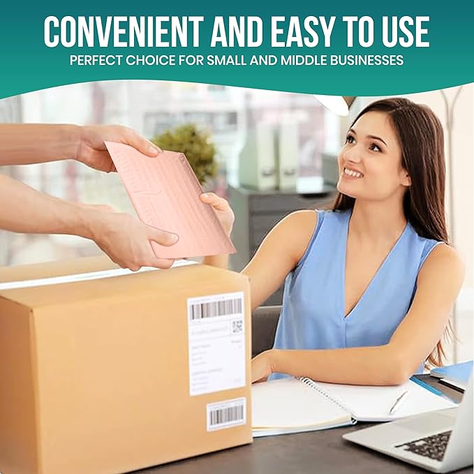 Levex - #0 6" x 10" [5 Pack] Light Pink Poly Bubble Mailers, Padded Envelope Mailers, Packing Envelope & Mailing Bags for Shipping