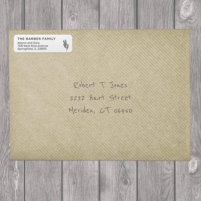 Botanical Flowers Rolled Address Labels/Roll of 500 Alternating Floral Illustrations Personalized Address Labels/Designer Return Address Stickers in Elegant Plastic Dispenser