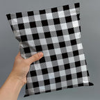 200 Count - 6x9 inch, Poly Mailer Black Gingham Plaid Envelope, Mailing Shipping Bags with Self Seal Strip