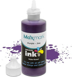 MaxMark Premium Refill Ink for self Inking Stamps and Stamp Pads, Purple Color - 2 oz.