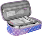 Choco Mocha Mermaid Pencil Case for Girls, Soft Pencil Case Kids Pencils Pouch for Kindergarten Girls,Purple