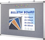 Felt Bulletin Board 24x18inches Photo Picture Display Board Wall Hanging Notice Board with Push Pins