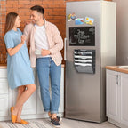 EASEPRES Magnetic 5 Pocket Mesh Hanging File Organizer, Wall Mounted Mail Paper Document Folder Holder, Clipboard Storage Organization Magazine Rack with Nametag Label for Office Home School, Black