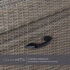 Grand patio 170 Gallon Deck Storage Box Deck Box Outdoor Storage Box Indoor Wicker Storage Bin Patio Storage Box for Patio Furniture Cushions Garden Tools Pool Accessories, Light Brown