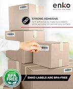 enKo (24 Rolls / 24000 Labels) 30334 Dymo Compatible Multipurpose Barcode (1-1/4" x 2-1/4")