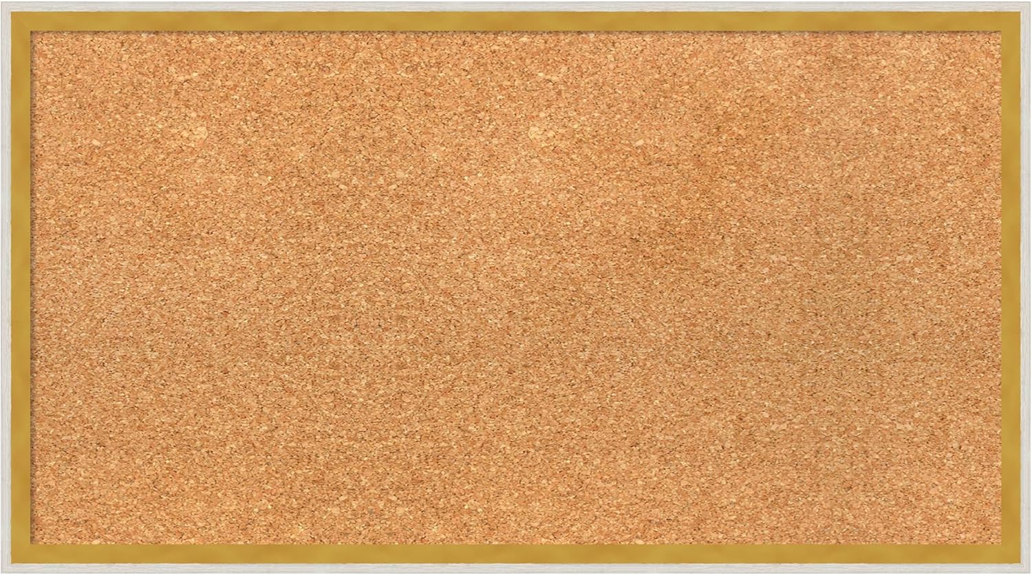 Amanti Art Natural Cork Board for Wall, 15x27 Vision Board with White Frame, Medium Corkboard Office Decor for Home Organization, Modern Corkboard Pinboard to Display Items for Home Organization in