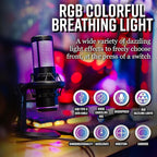 Live Video Streaming Kit (Deluxe)-for Video Call, Gaming, Podcast, YouTube, Content Creation- Includes 2k 60 FPS Webcam, Professional Cardioid Microphone, and LED Flat Light for Android/MAC/Windows