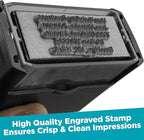 MaxMark Customized Self Inking Stamp - Up to 6 Lines of Text - Large & Wide Size - Choose from 15 Ink Colors