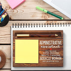 Administrative Assistant Gifts Admin Assistant Appreciation Gifts, Thank You Gifts for Office Assistant Secretary Front Desk, Admin Assistant Desk Self-Stick Note Pad Holders TZP01