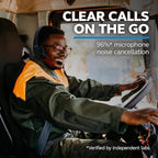 BlueParrott B450-XT Mono Bluetooth Wireless Headphones 96% Noise Canceling Over Head Trucker Headset with Mic, All Day Comfort Padded Headband, 300 ft. Wireless Range, 24 hrs. Talk Time, Black