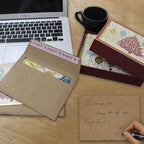 100 Qty Printable A7 Invitation Envelopes 5.25X7.25 inches Cards, Self Seal 120GSM Brown Kraft Paper Envelopes for Invitations, Papers, Photos, Documents, Wedding, Baby Shower, Easy to Seal