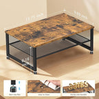 Computer Monitor Stand Riser, Desk Organizers and Accessories, Printer & Laptop Stand, Office Desk Accessories & Desktop Workspace Organizers for Office Supplies (Brown)