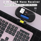 Wireless Keyboard and Mouse Combo, COVEVA 2.4GHz Wireless Keyboard Mouse with USB Receiver, Water-Dropping Keycaps, 104 Keys Full Size with Number Pad for PC Laptop Computer Desktop(Black Pink)