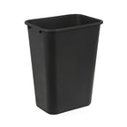 Amazon Basics Trash Can, Rectangular Commercial Office Wastebasket, 10 Gallon (Pack Of 1), Black (Previously AmazonCommercial brand)