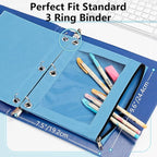 Forvencer 12 Pack Pencil Pouches for 3 Ring Binder, Smooth Zipper 3 Ring Binder Pencil Pouch, Multi-Color Pencil Case for Binder, Clear Top Binder Pencil Pouch, Pencil Bag with 3 Re-enforced Grommets