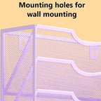 Kuntine.B Wall File Organizer Office Hanging Magazine Holder Wall File Organizer for Office Home (Purple, 5 Tier)