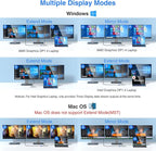 USB C Docking Station Dual Monitor for Dell/HP/Lenovo/Surface Laptop, 14 in 1 Triple Display Hub Multiple Adapter, Dongle with 2 HDMI 4K+VGA+5 Port+100W PD Charger+Ethernet+SD/TF+Audio(Sliver)