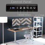 VIVO Electric 71 x 30 in Standing Desk, Memory Height Adjustment, 1B Series, Reclaimed Wood Top Gray Frame, DESK-KIT-1G7P