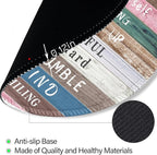 Inspirational Quote Work Mouse Pad, Positive Desk Small Round Mouse Pads, Mini Travel Mousepad for Wireless Computer Laptop, Office Desk Accessories, 8.6 x 8.6 inch