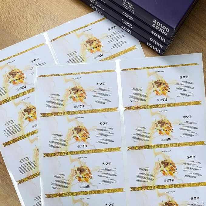 2" x 4", 100 Sheets, 1000 Blank Shipping Labels, Printable White Sticker, Shipping Labels for Laser & Inkjet Printers, Letter Size