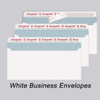 250 PCS #10 White Self Seal Kraft 4-1/8 x 9-1/2 inches Security Envelopes, Windowless Invisible Envelopes Super Strong Quick Seal Envelopes Security Tint Pattern Secure